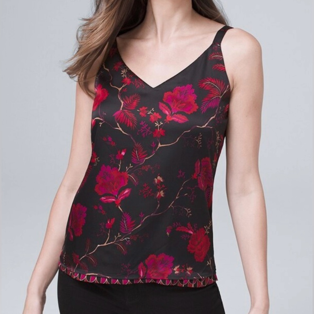 New with tags! White House Black Market Ultimate Reversible Floral/Geo Cami Sz M